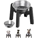 CZPET Elevated Dog Bowl, Raised Dog Bowl Stand with Stainless Steel Bowl