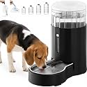 CZPET Gravity Dog Water Bowl Dispenser, Wider Mouth (7L, Black)