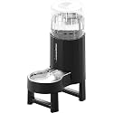 CZPET Gravity Dog Water Bowl Dispenser, Wider Mouth (8L+Stand, Black)