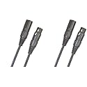 D'Addario XLR Cable - Microphone Cable - Shielded for Noise Reduction - XLR Male to XLR Female - Classic Series Balanced Mic Cable - 50 Feet/15.24 Meters - 2 Pack