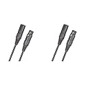 D'Addario XLR Male to Female Balanced Mic Cable - Classic Series - 10 Ft/3.05 M - 2 Pack