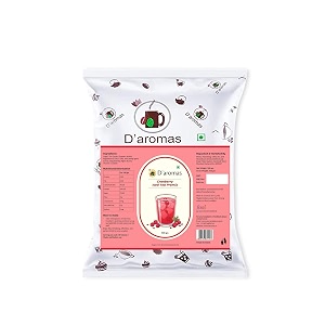 d39aromas cranberry ice tea 2kg instant premix ice tea powder ready to drink refreshing iced tea summer drink 500gm each pack of 4