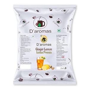 d39aromas ginger lemon ice tea 2kg instant premix ice tea powder ready to drink refreshing iced tea summer drink 500gm each pack of 4
