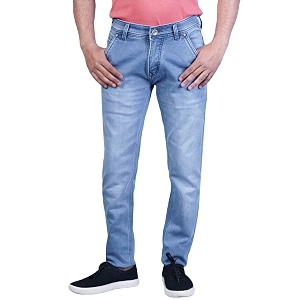 Dcamo Mens Blue Slim fit Jeans