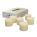 D'light Online Elegant Creamy Ivory Unscented Votive Candles - for Birthdays, Baby Shower, Home Decoration and Weddings (Ivory, 10 Hour - Set of 12)