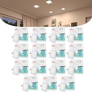 d39mak 15 watt square led conceal panel light for pop amp false ceiling - natural white pack of 15