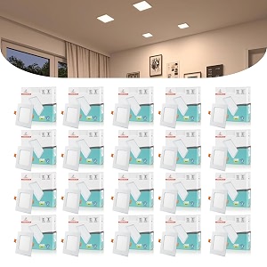 d39mak 15 watt square led conceal panel light for pop amp false ceiling - natural white pack of 20