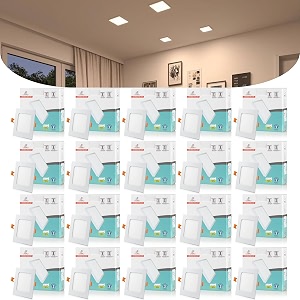 d39mak 22 watt square led conceal panel light for pop amp false ceiling - natural white pack of 20
