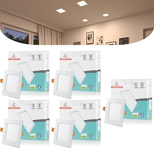 d39mak 22 watt square led conceal panel light for pop amp false ceiling - natural white pack of 5