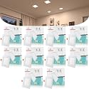 D'Mak 22 Watt Square LED Conceal Panel Light for POP &amp; False Ceiling - Natural White (Pack of 10)