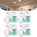 D'Mak 22 Watt Square LED Conceal Panel Light for POP &amp; False Ceiling - Natural White (Pack of 4)