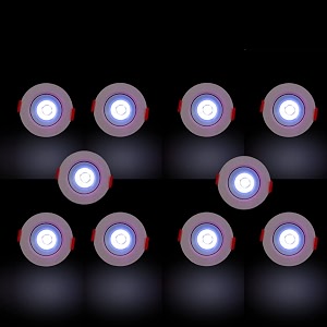 d39mak 3 watt round led cob light for poprecessed lighting bluepack of -10