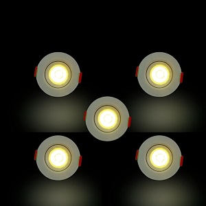 d39mak 3 watt round led cob light for poprecessed lighting warm whitepack of -5
