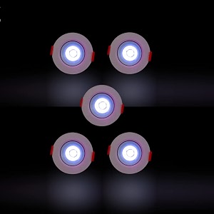 d39mak 3 watt round led cob light for poprecessed lighting bluepack of -5