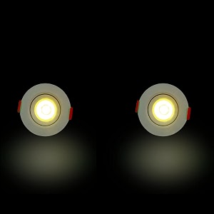 d39mak 3 watt round led cob light for poprecessed lighting warm whitepack of -2