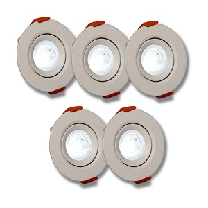 d39mak 3 watt round led cob light for poprecessed lighting whitepack of- 5