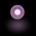 D'Mak Aluminium 3 Watt Round Led Cob Light for Pop/Recessed Lighting (Pink, 1)