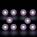 D'Mak 3 Watt Round LED COB Light for POP/Recessed Lighting (Blue,Pack of -10)