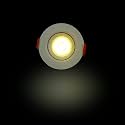 D'Mak 3 Watt Round LED COB Light for POP/Recessed Lighting (Warm White, 1)