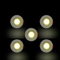 D'Mak 3 Watt Round LED COB Light for POP/Recessed Lighting (Warm White,Pack of -5)