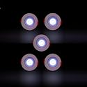 D'Mak 3 Watt Round LED COB Light for POP/Recessed Lighting (Blue,Pack of -5)