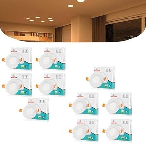 d39mak 3 watts round led conceal panel light for false ceiling amp pop - warm white pack of 10