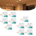 D'Mak 3 Watts Round Led Conceal Panel Light for False Ceiling & POP - Warm White (Pack of 10)
