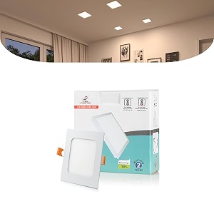 d39mak 8 watt square led conceal panel light for pop amp false ceiling - natural white pack of 1