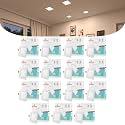 D'Mak 8 Watt Square LED Conceal Panel Light for POP &amp; False Ceiling - Natural White (Pack of 15)