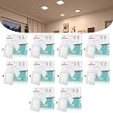D'Mak 8 Watt Square LED Conceal Panel Light for POP &amp; False Ceiling - Natural White (Pack of 10)