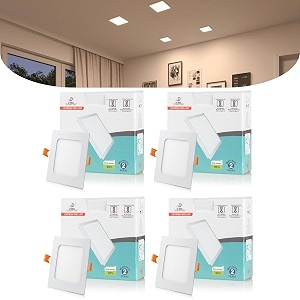 d39mak 8w square led panel light conceal ceiling light amp surface light for pop amp false ceiling recessed downlight natural white pack of 4