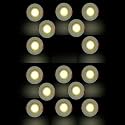 D'Mak Aluminium 3 Watt Round Led Cob Light For Pop/Recessed Lighting (Warm White,Pack Of- 15)