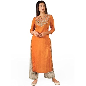 dWiU 100 Khadi Cotton Fabric Long Princess
