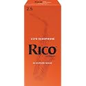 D’Addario Woodwinds, Rico Saxophone Reeds, Alto Sax, RJA2525, Strength 2.5, 25-Pack