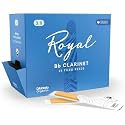 D’Addario Woodwinds - Royal Bb Clarinet Reeds - B Flat Clarinet Reeds - Reeds for Clarinet - Clarinet Bb Reeds - Strong Spine - Filed Cut - Strength 3.0, 125-Pack