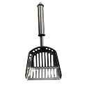 D&C PAWS Multifunctional Stainless Steel Cats Litter Scoop, Deep Fast Sifter, Potty Scooper Litter Scoop Ideal for Cleaning Puppy, Cat and Dog Waste - Silver (Pack of 4 Pcs)