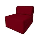 D&amp;D Futon Furniture Sleeper Chair Folding Bed, Studio Sofa Guest Folded Mattress, High Density Foam (70 x 24 x 6, Red)