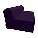 D&D Futon Furniture Sleeper Chair Folding Bed, Studio Sofa Guest Folded Mattress, High Density Foam (72 x 48 x 6, Purple)