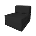 D&amp;D Futon Furniture Sleeper Chair Folding Bed, Studio Sofa Guest Folded Mattress, High Density Foam (70 x 24 x 6, Black)