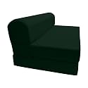 D&amp;D Futon Furniture Sleeper Chair Folding Bed, Studio Sofa Guest Folded Mattress, High Density Foam (72 x 48 x 6, Hunter Green)