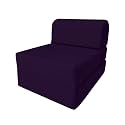 D&amp;D Futon Furniture Sleeper Chair Folding Bed, Studio Sofa Guest Folded Mattress, High Density Foam (70 x 24 x 6, Purple)