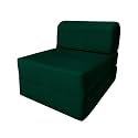 D&amp;D Futon Furniture Sleeper Chair Folding Bed, Studio Sofa Guest Folded Mattress, High Density Foam (70 x 24 x 6, Hunter Green)