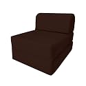 D&amp;D Futon Furniture Sleeper Chair Folding Bed, Studio Sofa Guest Folded Mattress, High Density Foam (70 x 24 x 6, Brown)