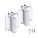 D&D Technologies TCA1L2S3WTS TruClose Regular Duty Gate Hinges, for Self Closing Metal Gates up to 66 Pounds, with Alignment Legs, for Square Gate Frame and Post White, 2 Count