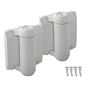 D&amp;D TCA1S3WTS TruClose Regular Gate Hinge Square Metal Gates, White, 2 pcs.