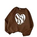 Women Oversized Baggy Sweatshirt Cotton Broken Heart