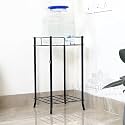 D&V Engineering Metal Water Dispenser/Can/Pot/20 L Bottle Holder/stand for Home & Kitchen, Office, School, Hospitals. (Square Ring size 27x27 cm, Height- 53 cm, Black).
