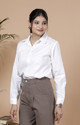 D ATTIRES Women Solid Formal White Shirt
