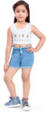 D-BIRD Short For Girls Casual Solid Denim (Light Blue, Pack of 1)