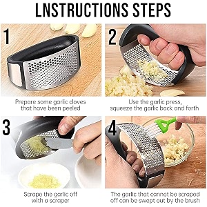 d eternal garlic presser garlic press mincer crusher for kitchenginger presser for kitchen silver black
